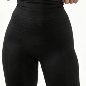 Supormama™-High Waist Postpartum Shorts in Black