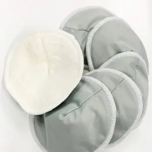 Supormama™-Contoured Reusable Bamboo Nursing Pads in Dark Grey-3 Pairs