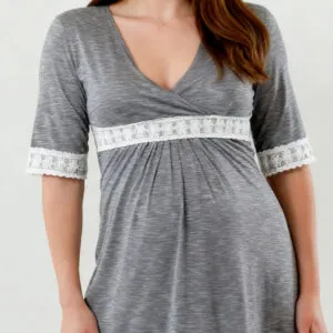 Supormama™-Nursing Sleeved Nightdress in Blue