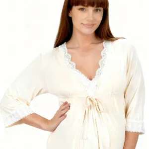 Supormama™-Pregnancy and Postpartum Robe in Light Yellow