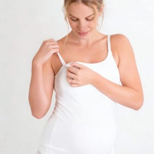 Supormama™-Cotton Tank Top for Pregnancy & Breastfeeding in White