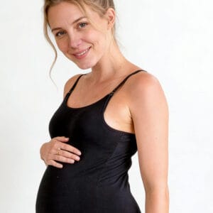 Supormama™-Cotton Tank Top for Pregnancy & Breastfeeding in Black